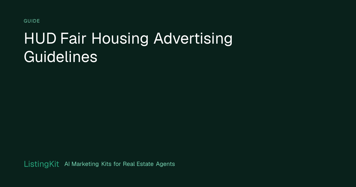 HUD Fair Housing Advertising Guidelines