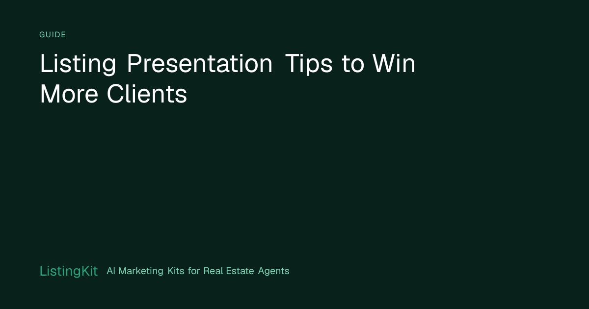 Listing Presentation Tips to Win More Clients